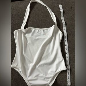 White leotard bodysuit